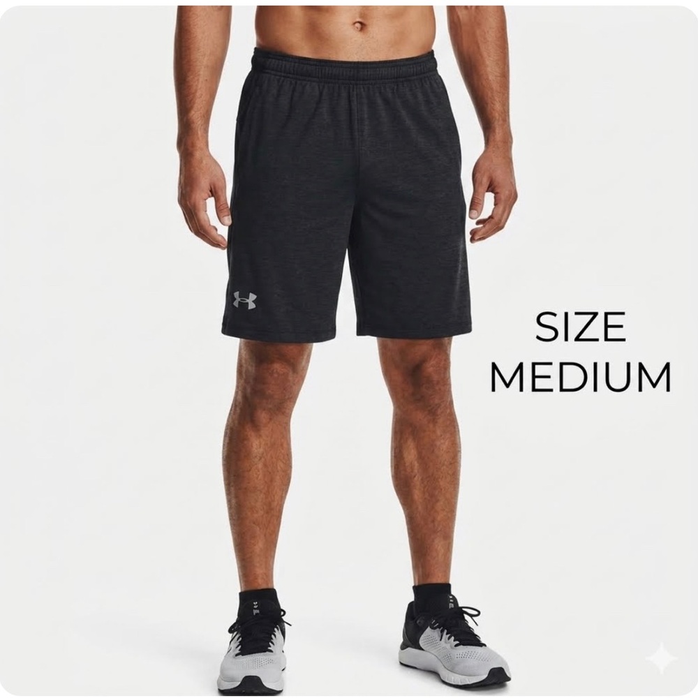 UNDER ARMOUR Men’s Black Athletic Running Shorts Size M Sports Gym Workout